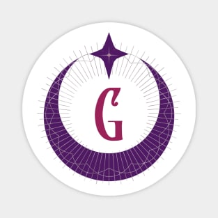 G - Moon Monogram Magnet